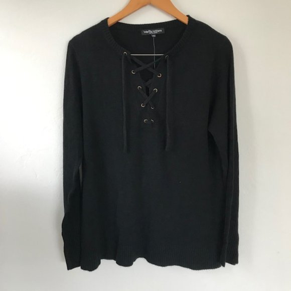 Wendy Williams Collection LaceUp Front Sweater NWT - Picture 6 of 6